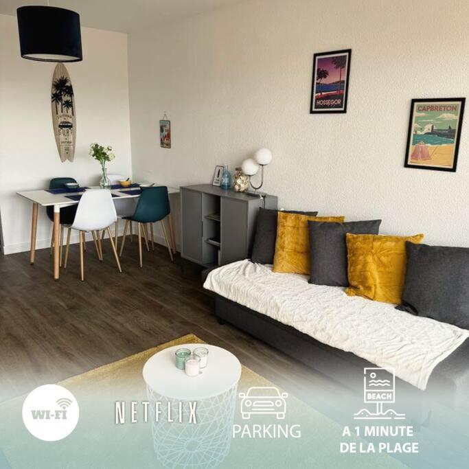 Cap Ocean Appartement T2 Cosy Avec Balcon A 1 Min De L'Ocean Capbreton Ngoại thất bức ảnh